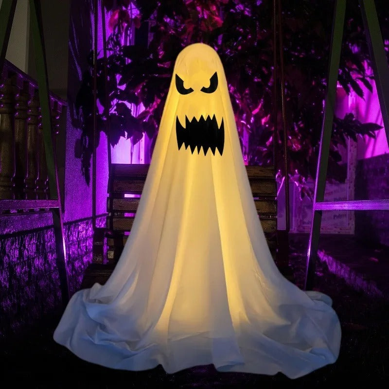 Spooky Ghost Halloween Décor Light – Standing Glowing Ghost Yard & Indoor Decoration
