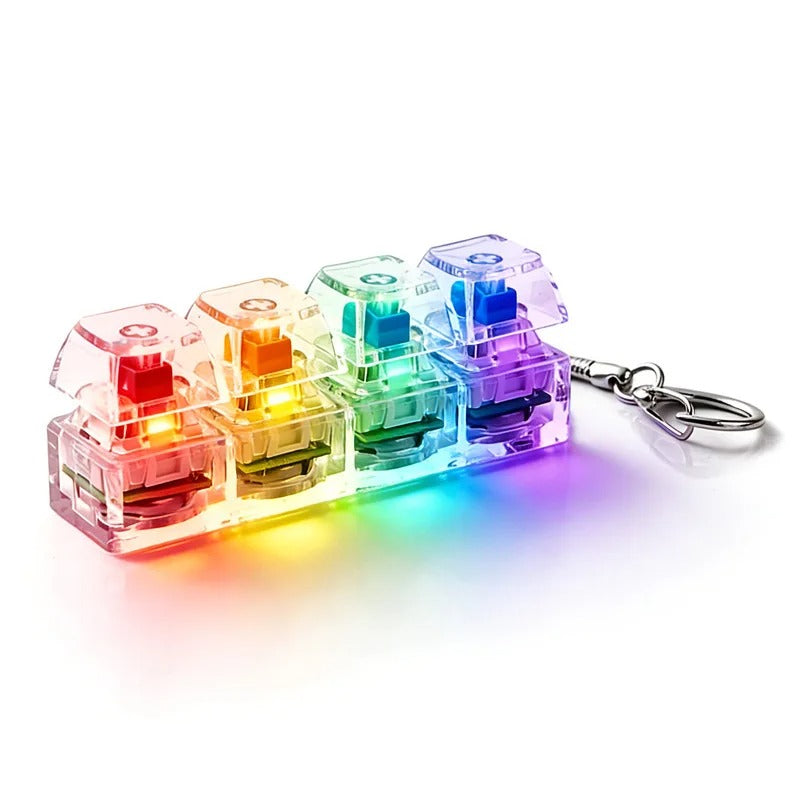4-Button RGB Fidget Keyboard Keychain