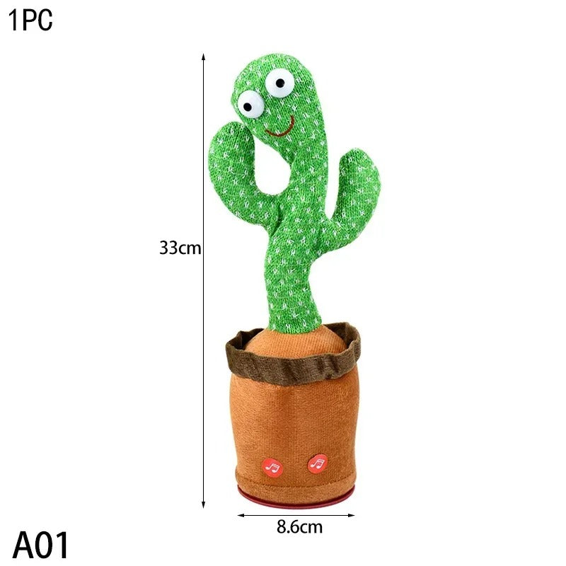 Talking Cactus Toy – Interactive Repeating Singing Cactus Plush for Kids & Adults