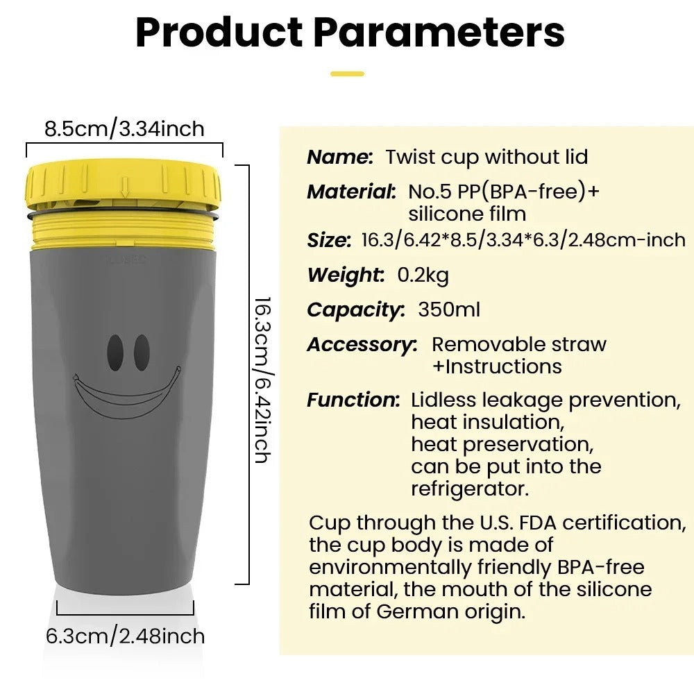 French Lidless Twist Cup – Creative Plastic Insulated Mug