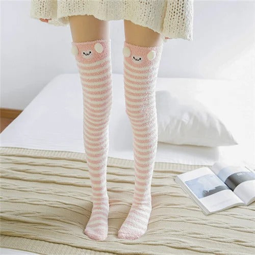 Women & Girls Knee Length Coral Fleece Warm Socks