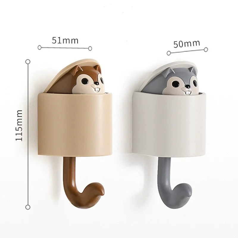 Adhesive Cartoon Cat Hooks