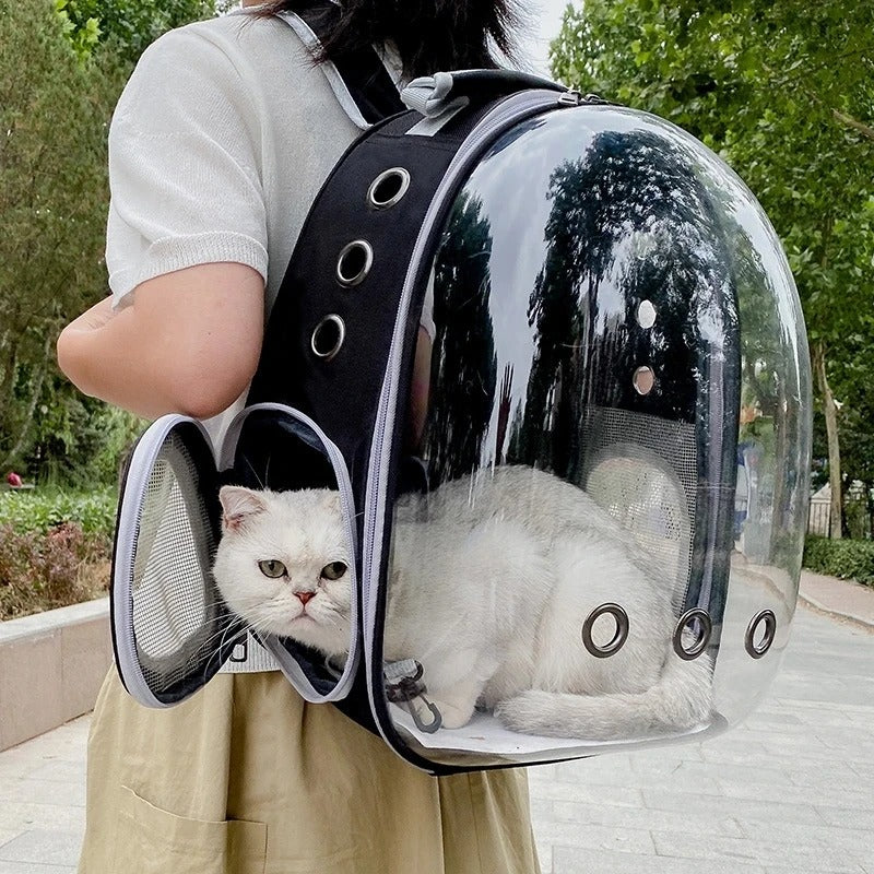 Pet Cat Carrying Bag | Space Capsule Transparent Travel Backpack