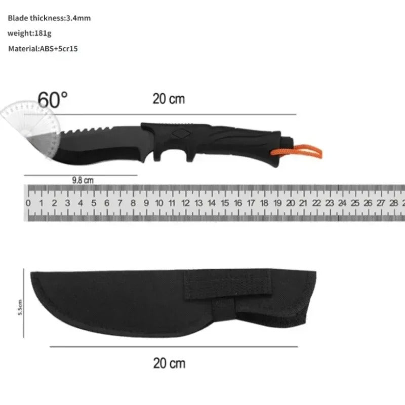 Outdoor Camping Tactical Straight Knife | Fixed Blade Survival Knife