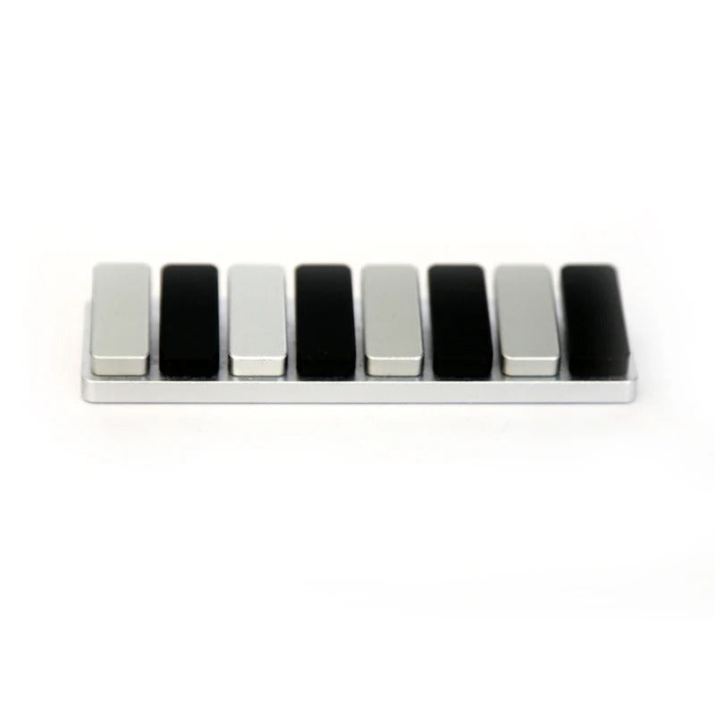 Piano Keys 8-Key Fidget Clicker | Aluminum Alloy EDC Stress Relief Toy