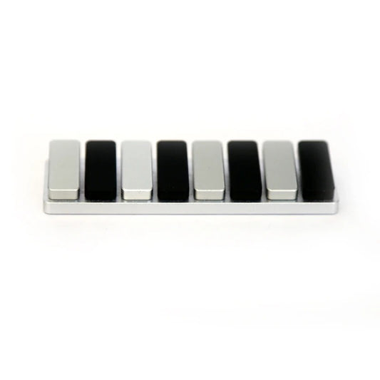 Piano Keys 8-Key Fidget Clicker | Aluminum Alloy EDC Stress Relief Toy