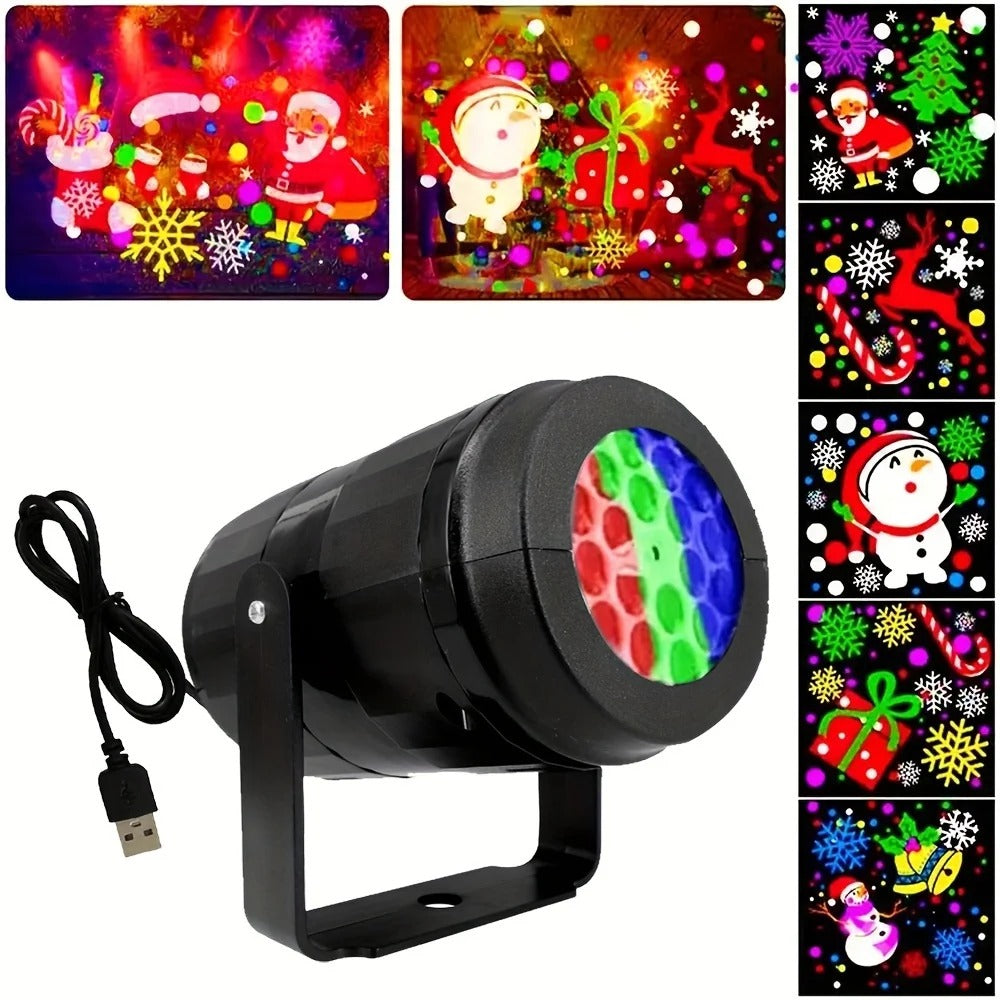 Snowflake Christmas Laser Projector Light – 16 Rotating Patterns Waterproof Outdoor & Indoor Festive Display
