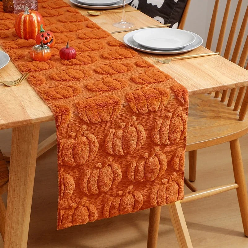 Halloween Table Runner, Pumpkin & Ghost Fall Harvest Decor
