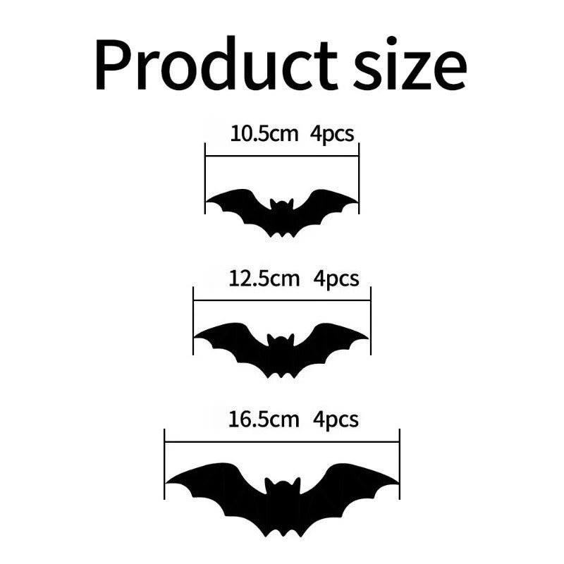 Halloween 3D Lighted Bats – Purple & Green LED Window & Wall Stickers