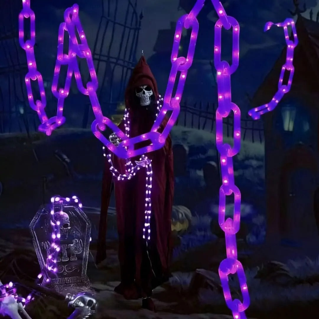 Halloween LED String Lights – Orange & Purple Decorative Fairy Lights, Waterproof Battery Powered