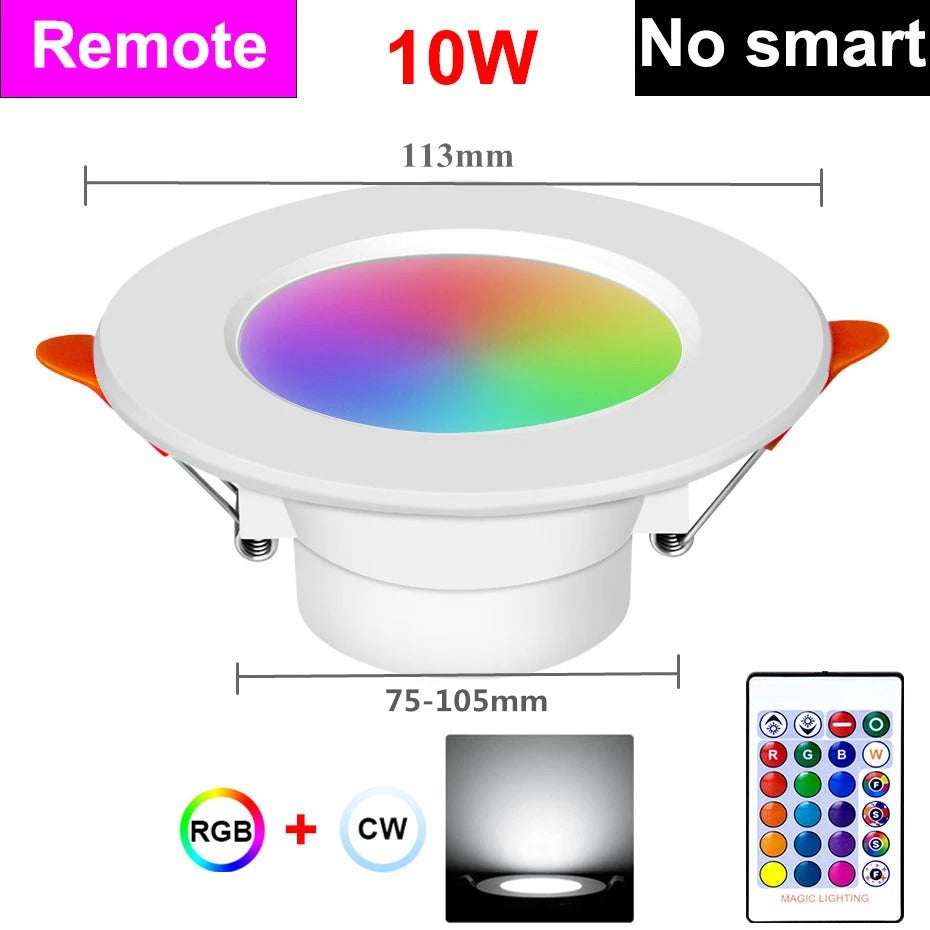 Tuya WiFi Smart LED Downlight – 5W 7W 9W 10W 15W 220V Dimmable Spot Light Compatible with Alexa & Google Home