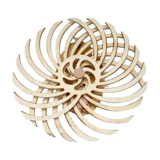 ✅ Handmade Wooden Kinetic Wall Art – Moving Retro Windmill Sculpture