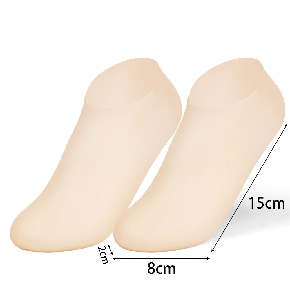 Silicone Moisturising Foot Care Socks – Gel Heel Socks for Dry & Cracked Feet (1 Pair)