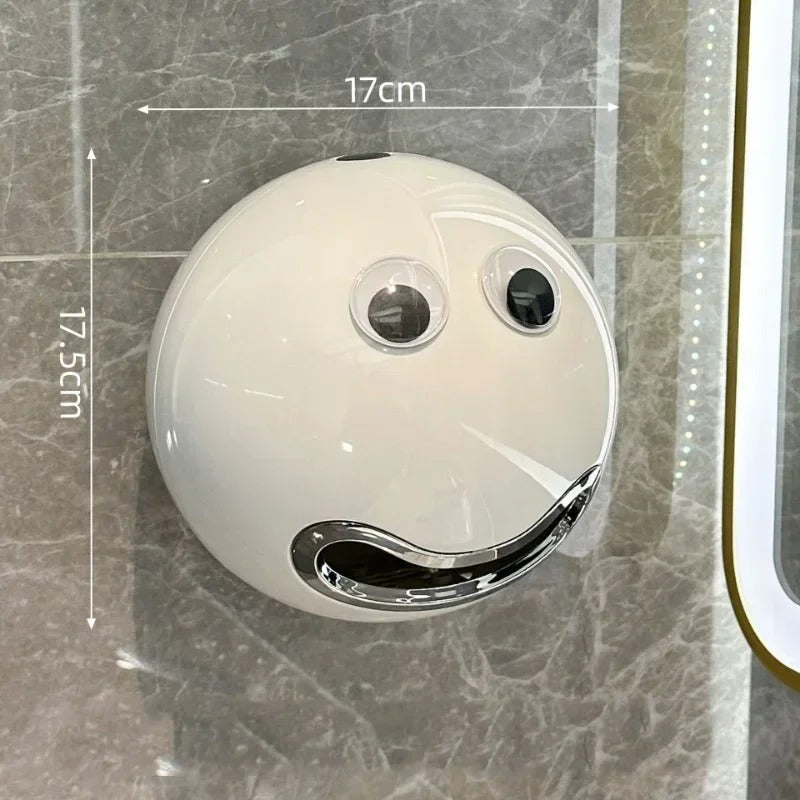 Ball Shaped Cute Emoji Waterproof Toilet Paper Box – Screw Fixed Wall Mount
