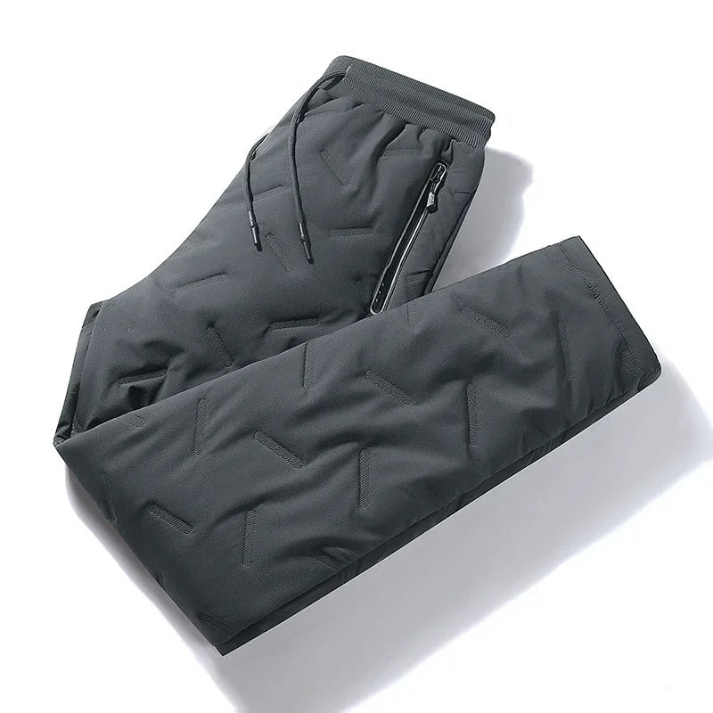 Men’s Casual Waterproof Jacket – Thickened Wool-Lined Warm Coat with Zipper Pockets