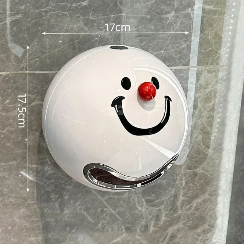 Ball Shaped Cute Emoji Waterproof Toilet Paper Box – Screw Fixed Wall Mount