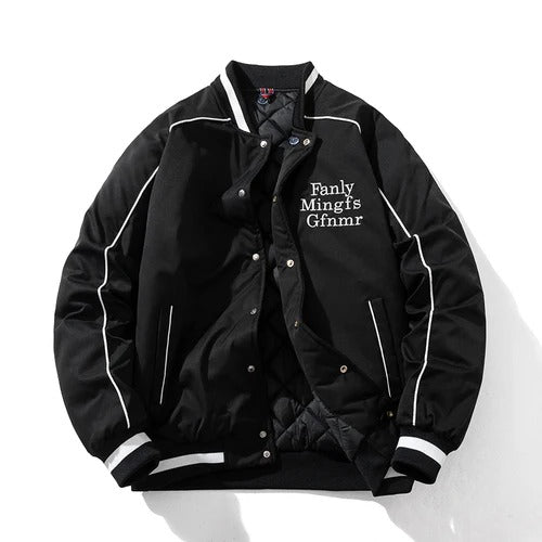 Men's Letter Print Parka Jacket – Autumn Streetwear