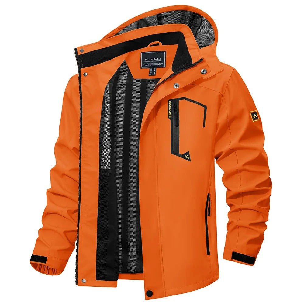 Men’s Waterproof Rain Jacket – Mesh Lined Lightweight Windproof Outdoor Coat