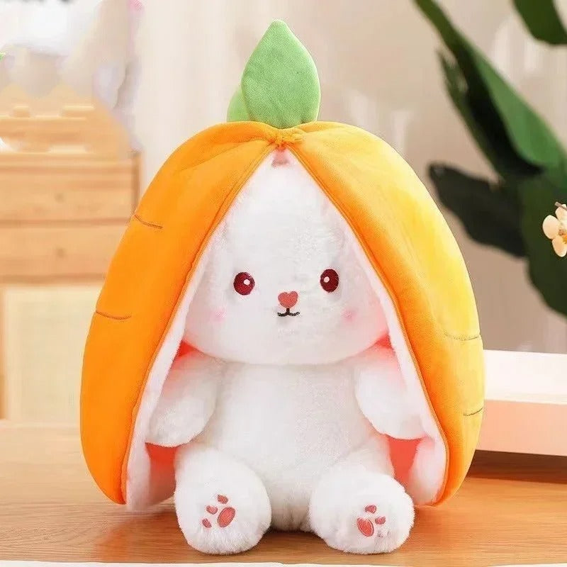 Strawberry Turn Into Rabbit Plush Toy – Reversible Kawaii Stuffed Animal for Kids & Collectors