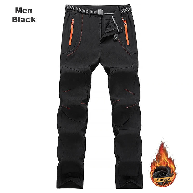 Men's Thick Warm Fleece Hiking Pants – Waterproof Windproof Outdoor Trekking Trousers | S–5XL