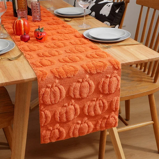 Halloween Table Runner, Pumpkin & Ghost Fall Harvest Decor