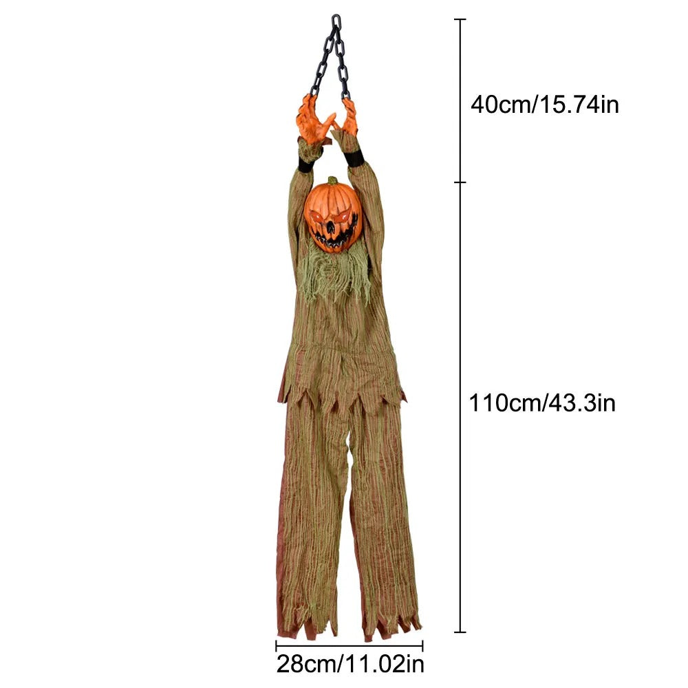 Halloween Hanging Decoration with Light-Up Eyes – Outdoor Yard Haunted House Party Prop