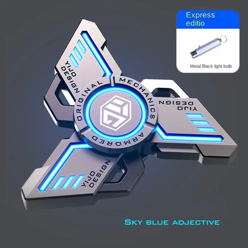 Luminous EDC Metal Fidget Spinner – Glow in the Dark Stress Relief Toy for Adults & Kids