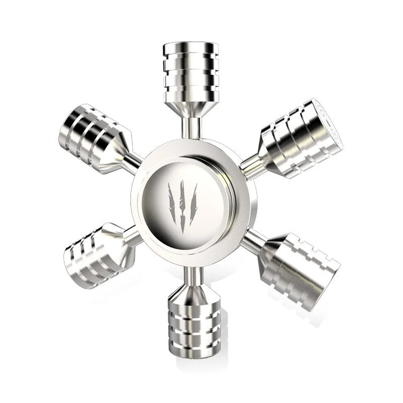 Six Cylinders Fidget Spinner - Stainless Steel Hand Spinner