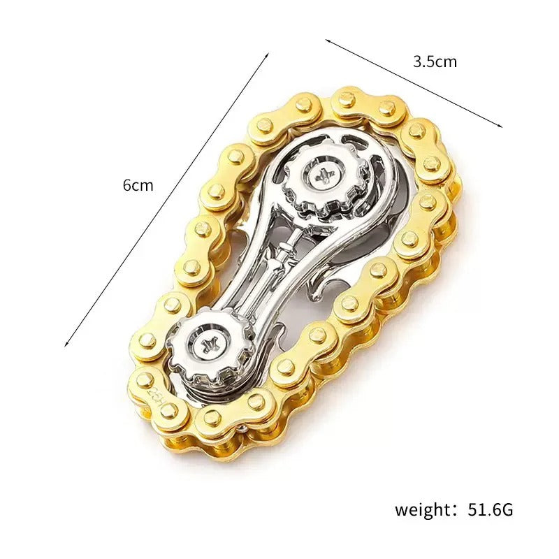 Metal Chain Flywheel Fingertip Gyro Spinner – Anti-Stress Fidget Toy | ADHD & Anxiety Relief