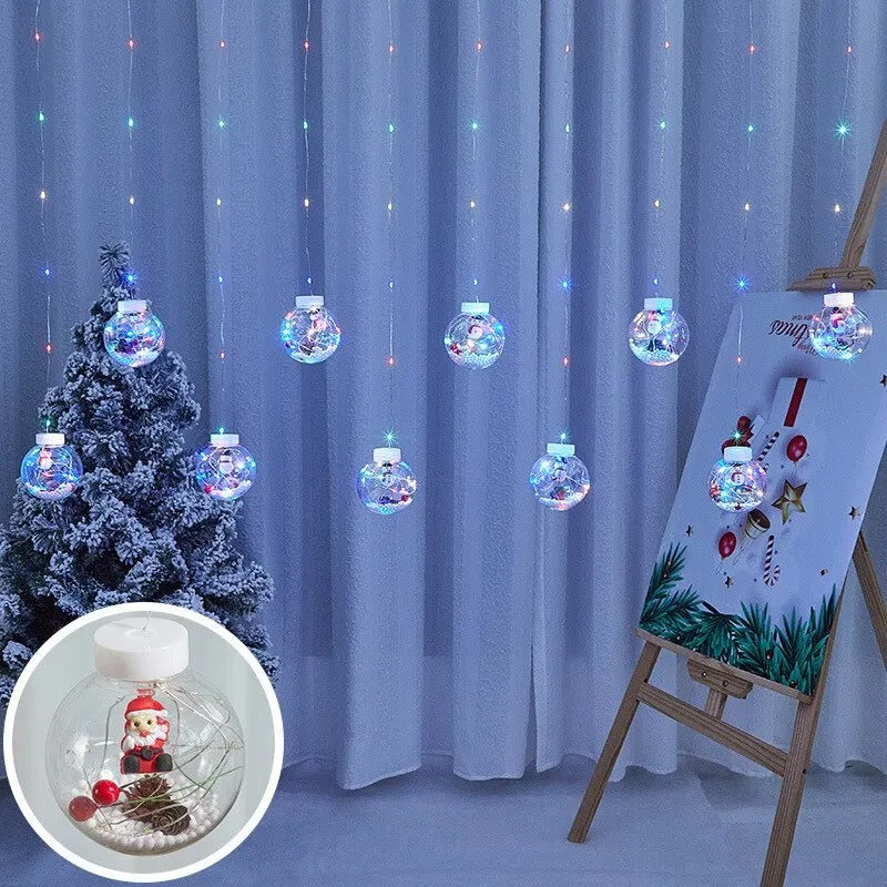 Christmas Wish Ball LED Fairy Curtain Light String – Magical Hanging Lights for Festive & Bedroom Decor
