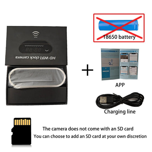 HD 1080P WiFi Clock Camera | Night Vision, Motion Detection & Remote Viewing