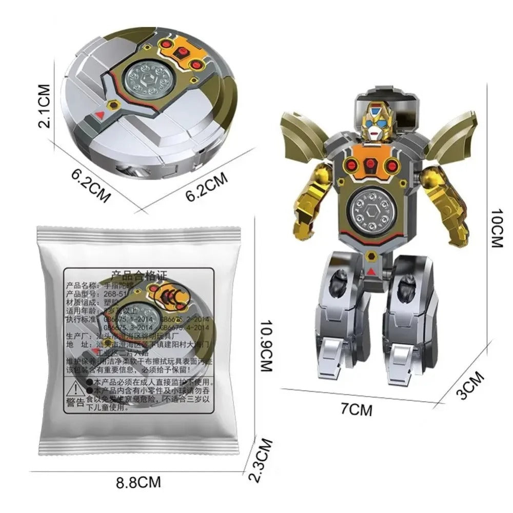 360 Rotating Ball Deformation Robot Fingertip Gyro Toy