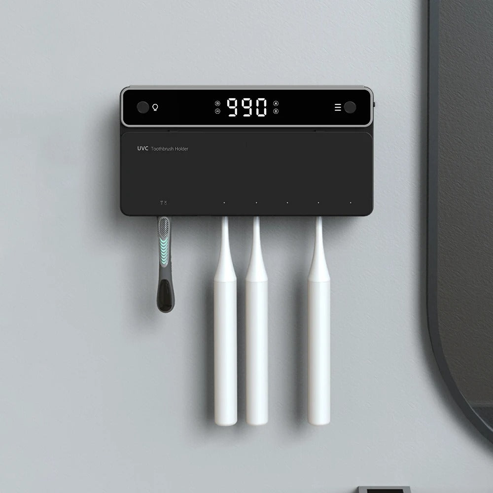 Toothbrush Holder – Rechargeable UV Sterilizer with Fast Drying & LED Display