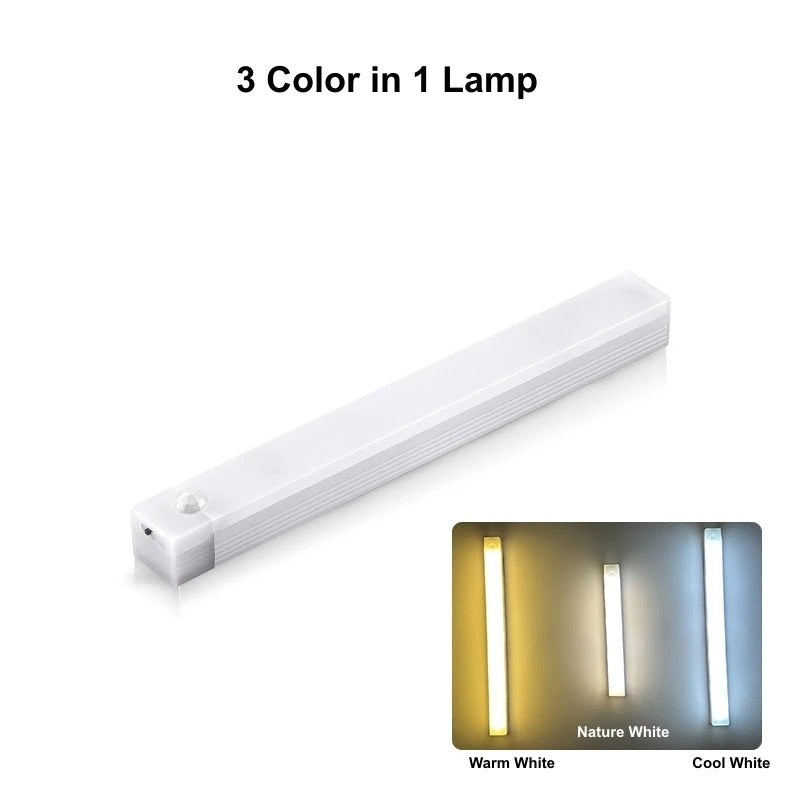 Motion Sensor LED Bar Light – USB Rechargeable Magnetic Cabinet Lamp