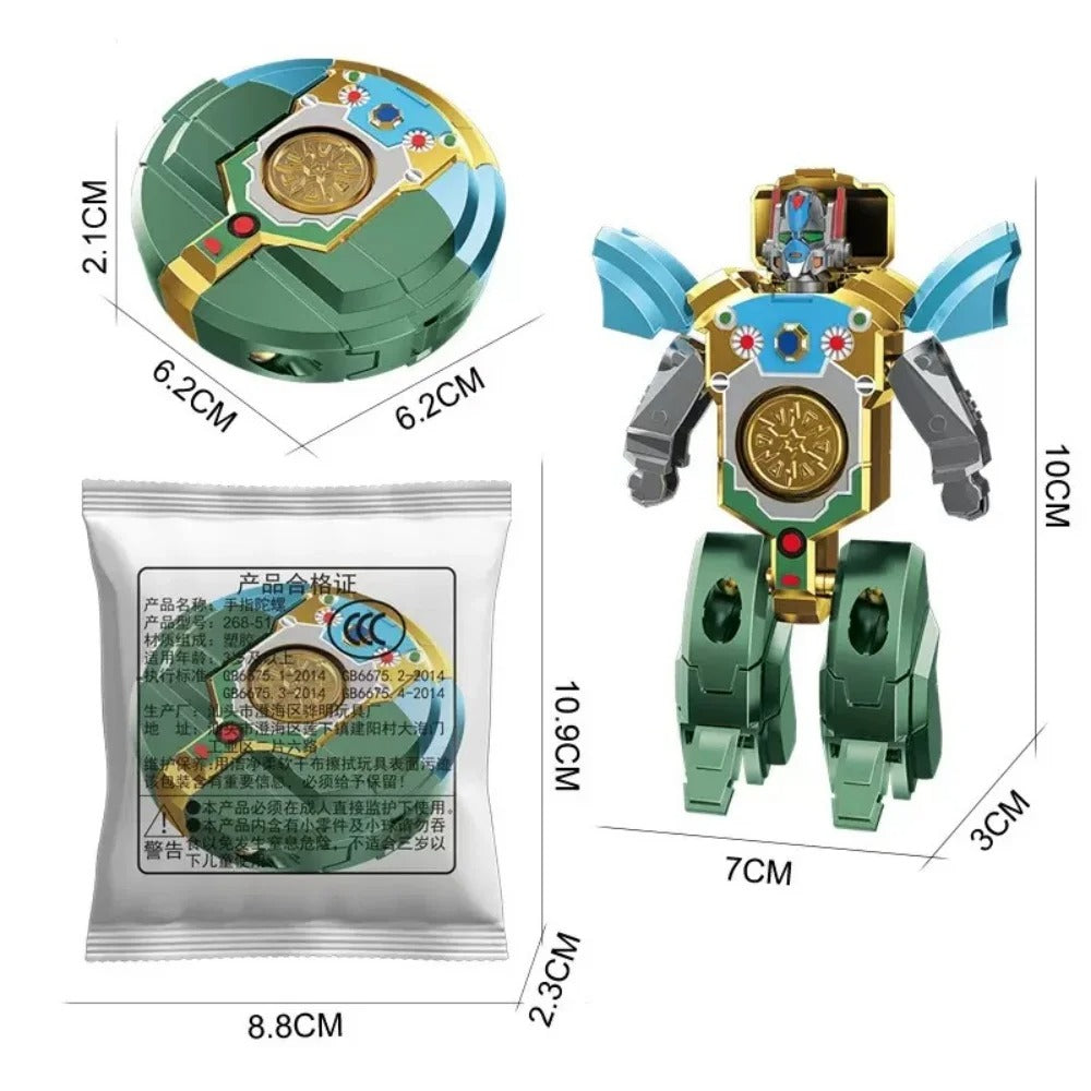 360 Rotating Ball Deformation Robot Fingertip Gyro Toy