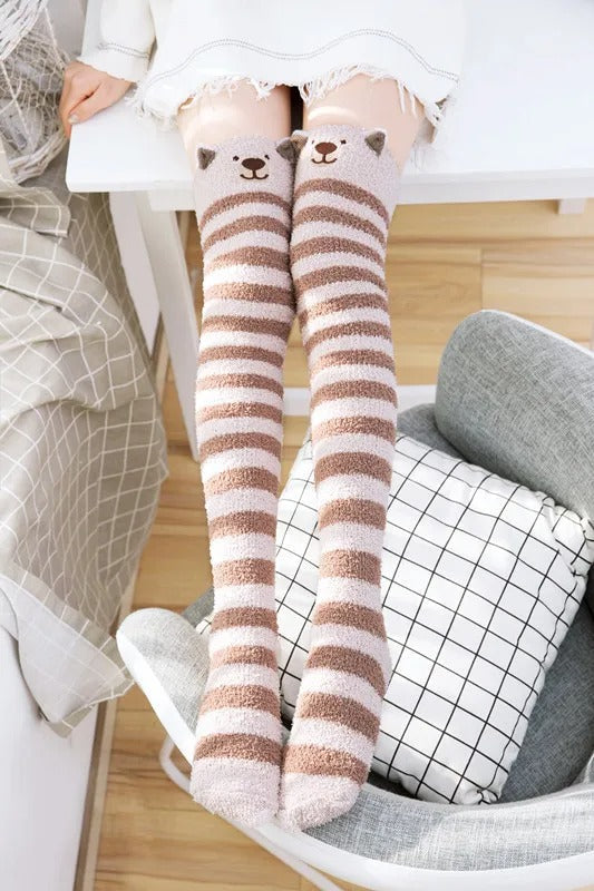 Women & Girls Knee Length Coral Fleece Warm Socks