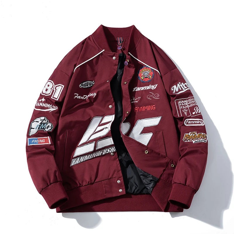 Letter Embroidery Autumn Winter Jacket – Warm Streetwear Style