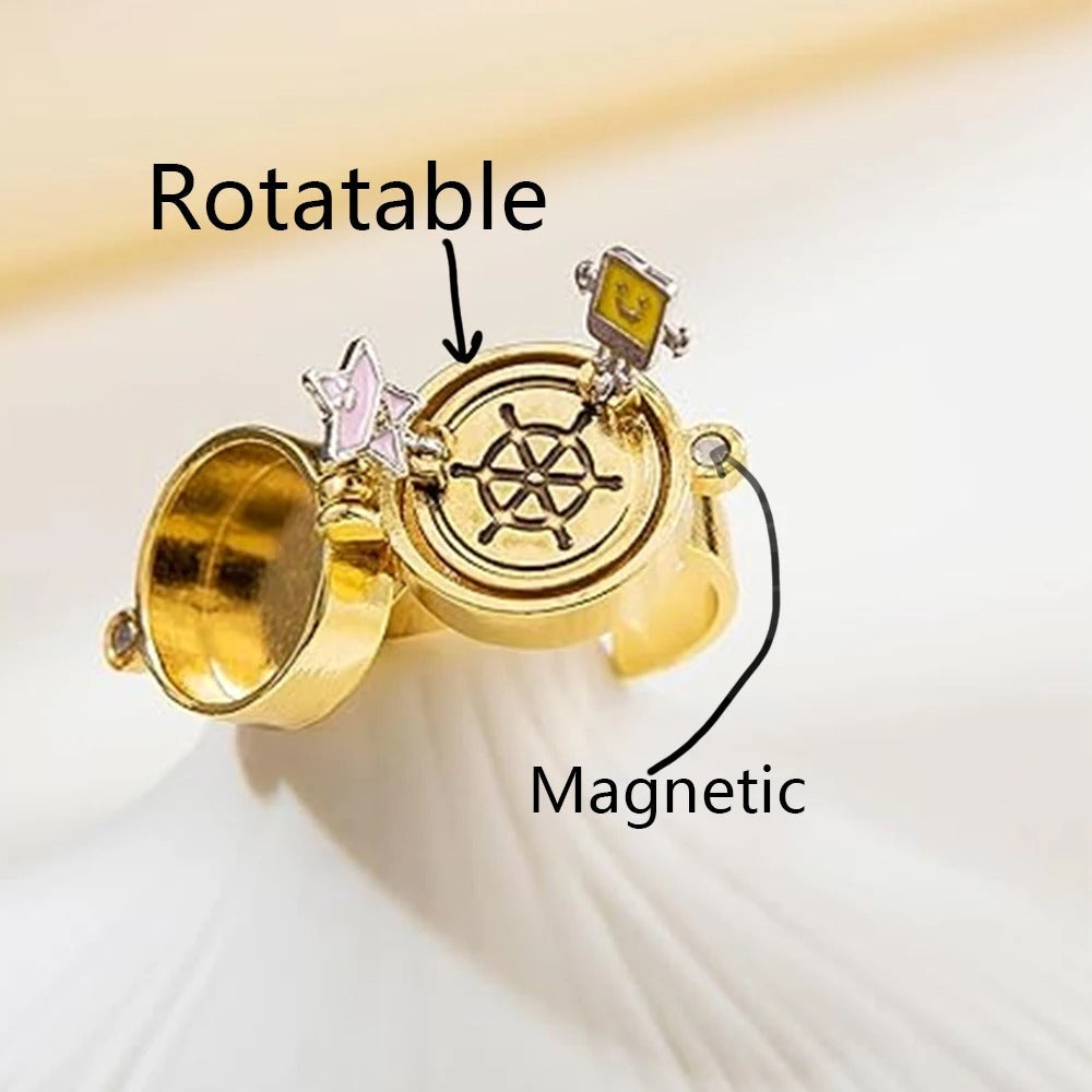 Spinner BFF Matching Friendship Rings – Rotating Open Band Forever Best Friend Rings
