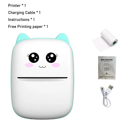 Mini Portable Wireless Bluetooth Thermal Printer – iOS & Android Compatible with Paper Rolls