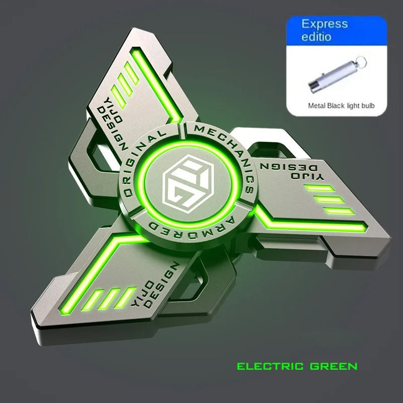 Luminous EDC Metal Fidget Spinner – Glow in the Dark Stress Relief Toy for Adults & Kids