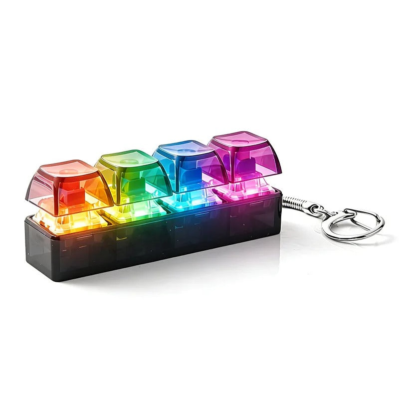 4-Button RGB Fidget Keyboard Keychain
