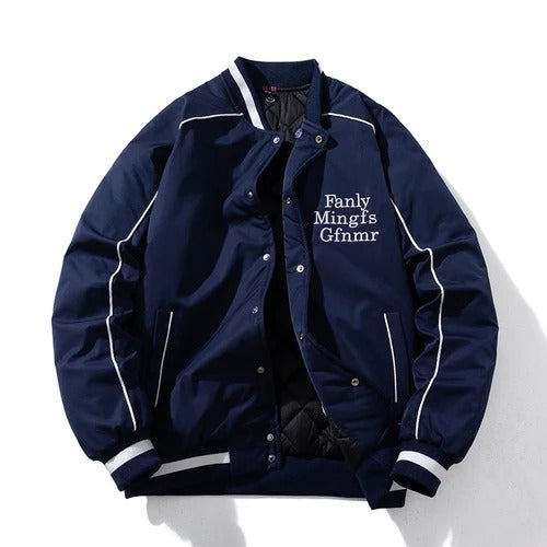 Men's Letter Print Parka Jacket – Autumn Streetwear