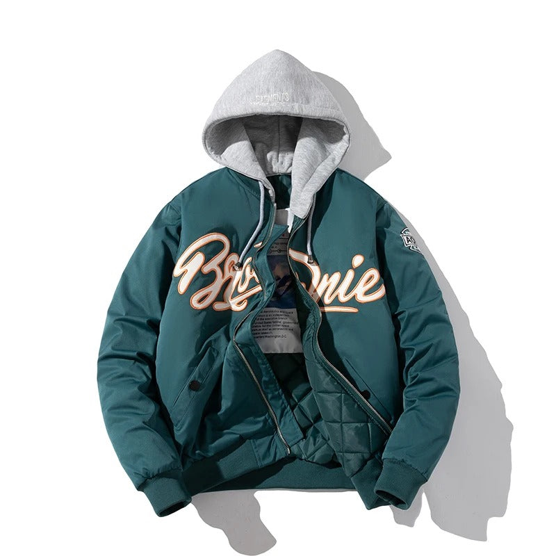 Embroidered Baseball Bomber Jacket - Korean Trendy Pilot Outerwear