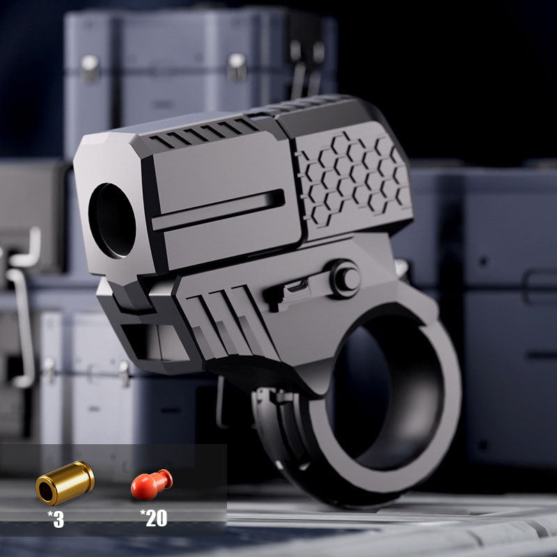 Alloy Gun Fidget Ring - Metal EDC Spinner for Stress Relief & Focus