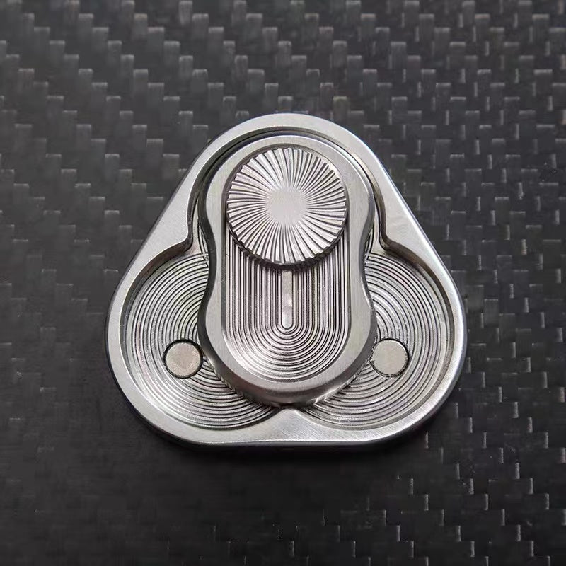 Fidget Slider - Magnetic Push Triangle Metal Stress Relief Toy for ADHD & Anxiety