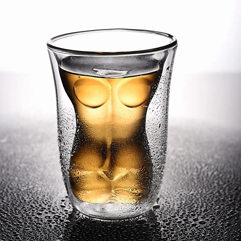 Novelty Figure Shape Glass Mug - Unique Borosilicate Coffee & Tea Cup