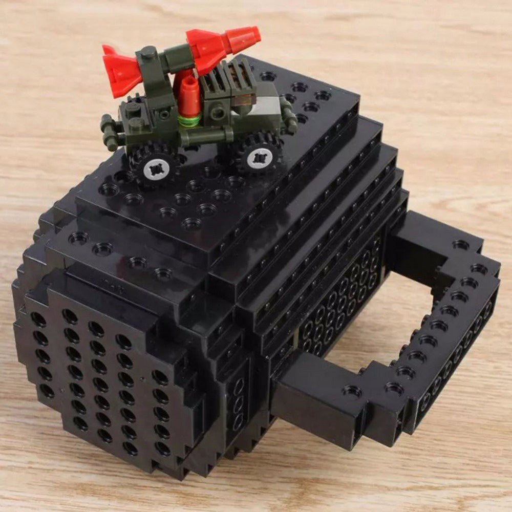 Build-On Brick Mug - Creative LEGO-Style Coffee Cup with Building Blocks