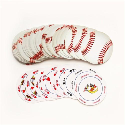 Round Playing Cards – 54-Card Circular Deck | Unique Novelty Card Game for Family & Friends