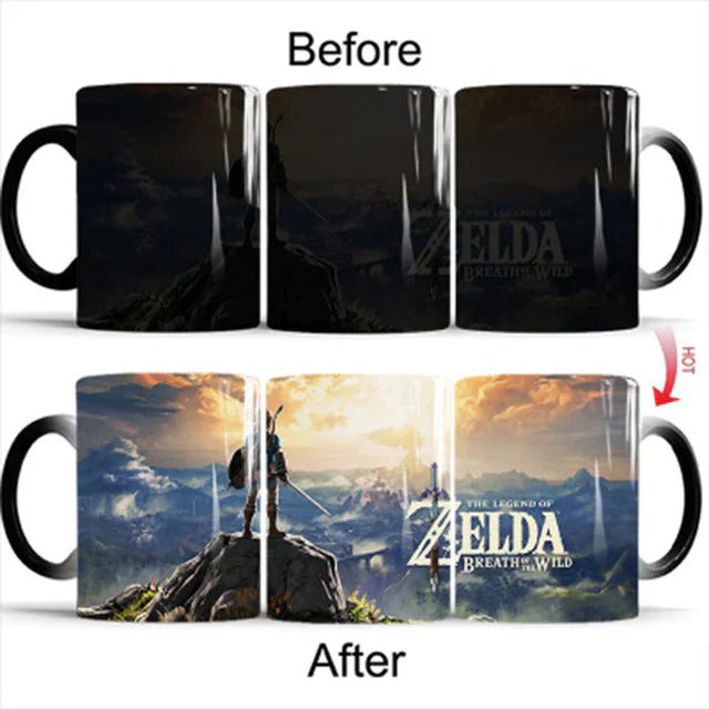 350mL Zelda Color Changing Magic Mug – Heat Activated Ceramic Coffee Cup