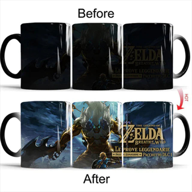 350mL Zelda Color Changing Magic Mug – Heat Activated Ceramic Coffee Cup